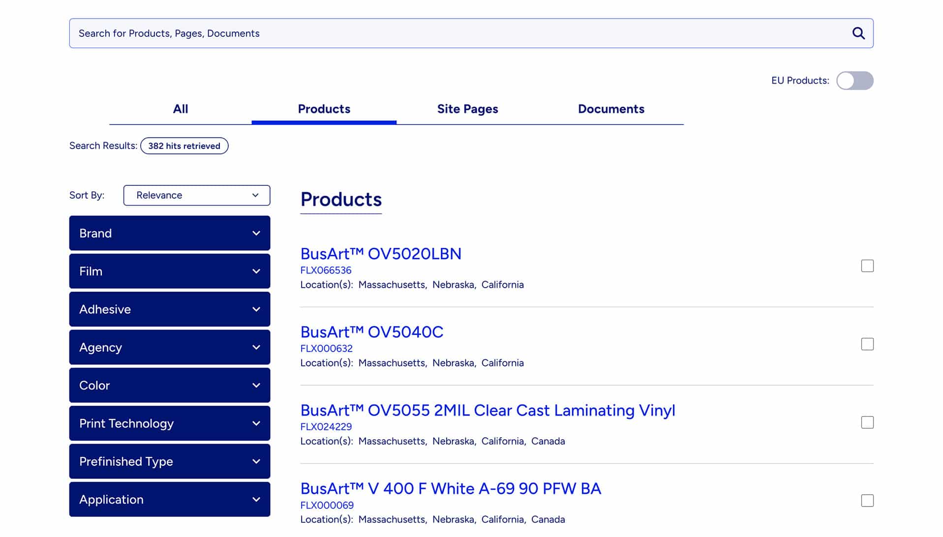 Flexcon Product Search